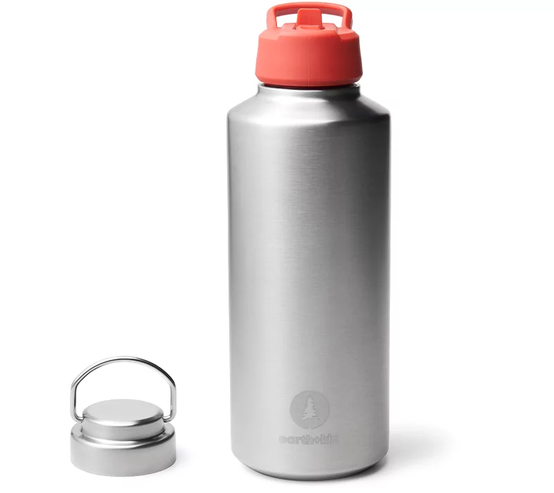 1L2L Thermos Water Bottle With Straw Lid Vacuum Stainless Steel Large  Capacity Kettle, Cold 48 Hours